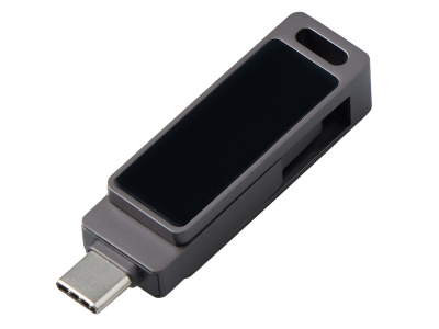 Флешка 32 ГБ USB Type-C и USB 3.0 с подсветкой лого Спинлайт