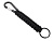 Брелок-веревочка Austere с карабином и кольцом, черный