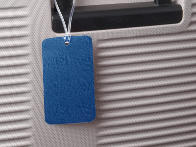 Багажная бирка Favor на силиконовой петле, синий