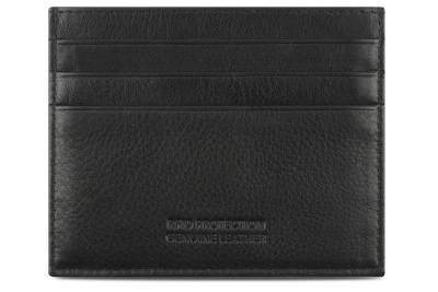 Портмоне для кредитных карт BUGATTI НОМ | NOME, с защитой данных RFID, черное, натуральная воловья кожа, 10,2х0,3х8,2 см