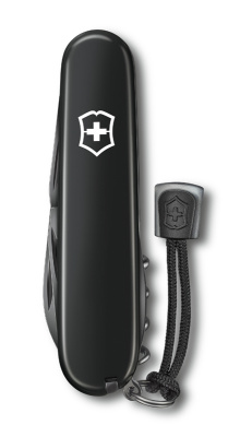 Нож перочинный VICTORINOX Spartan Onyx Black, 91 мм, 12 функций, чёрный, со шнурком в комплекте