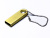 USB 2.0-флешка на 128 Гб с мини чипом и круглым отверстием, золотистый , размер 128ГБ