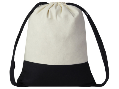 Рюкзак-мешок Cotton из хлопка 170 г, натуральный/черный