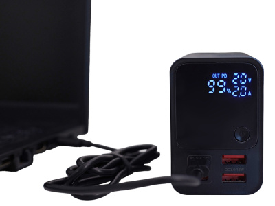 Внешний аккумулятор для ноутбуков EpIQ, 100 Вт, 30000 mAh, темно-серый