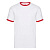 Футболка "Ringer T", белый с красным_2XL, 100% х/б, 160 г/м2