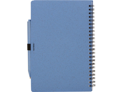 Блокнот А5 Toledo M, синий + ручка шариковая Pianta из пшеничной соломы, синий , размер A5