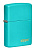 Зажигалка ZIPPO Classic с покрытием Flat Turquoise, латунь/сталь, бирюзовая, глянцевая, 38x13x57 мм