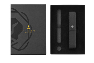 Набор CROSS: Магнитный пенал из сафьяновой кожи + пустое отделение для ручки