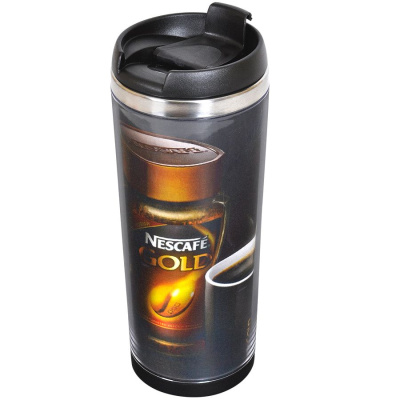 Термокружка  "IDEA";  420 мл;  нержавеющая сталь/пластик