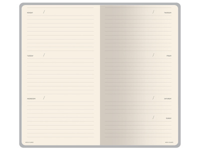 Еженедельник недатированный А6 Total beige с нашивкой, бежевый