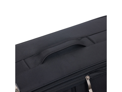 Чемодан TORBER СЕЙД, чёрный, нейлон 600D, 43,5 х 25 х 68 см, 56 л , размер M