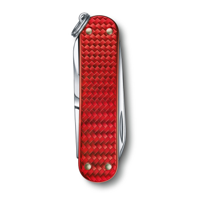 Нож-брелок VICTORINOX Classic SD Precious Alox "Iconic Red", 58 мм, 5 функций, красный