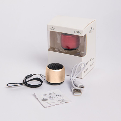 Портативная mini Bluetooth-колонка Sound Burger "Loto" золото