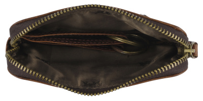 Ключница Mano "Don Leon", натуральная кожа в коричневом цвете, 12 х 7 см