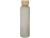 Lume бутылка из матового содово-известкового стекла объемом 500 мл с бамбуковой крышкой - Серый
