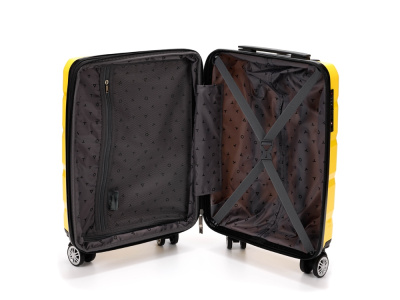 Чемодан TORBER В Отпуск, жёлтый, полипропилен, 33 х 22 х 53 см, 35 л , размер S