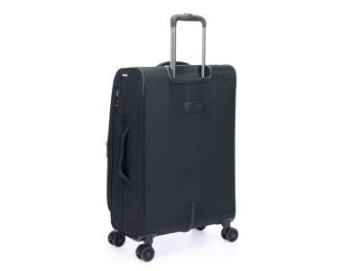 Чемодан TORBER БРОСНО, чёрный, нейлон 600D, 43,5 х 26 х 68 см, 56 л , размер M