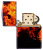 Зажигалка ZIPPO Fusion Inferno Design с покрытием 540 Tumbled Brass, латунь/сталь, разноцветная, 38x13x57 мм