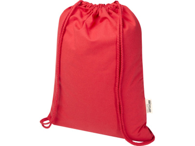 Oregon Blend сумка на шнурке из переработанного материала сертифицированного согласно GRS, плотностью 140 г/м², объемом 5 л - Красный
