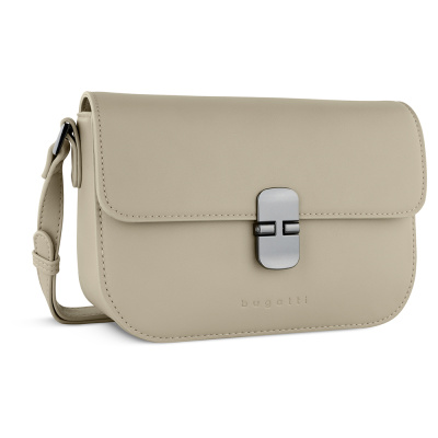 Сумка женская BUGATTI НЕЛА | NELA, бежевая, полиуретан, 22х8х15,5 см