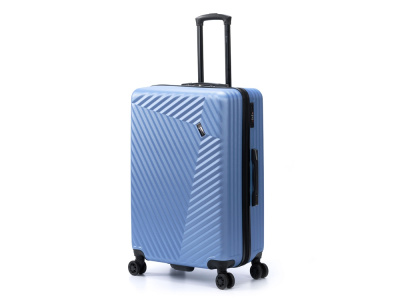 Чемодан TORBER ЛАМА, синий, ABS-пластик, 49 х 29,5 х 77 см, 92 л , размер L