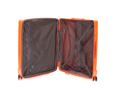 Чемодан TORBER В Отпуск, оранжевый, полипропилен, 54,5 х 33,5 х 79 см, 135 л , размер L