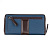 Кошелек KLONDIKE "URBAN", натуральная кожа/канвас, синий/темно-коричневый цвет, 19,5 х 10 х 3 см