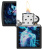 Зажигалка ZIPPO Cyborg Woman с покрытием Black Light, латунь/сталь, черная, матовая 38x13x57 мм