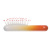 Щетка Dewal Beauty серия "Caramel"мини, массажная,на подушке,с нейлоновым штифтом, из бука,оранжевая с белым.