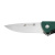 Нож складной Stinger, 128 мм (серебристый), сталь D2, материал рукояти: стеклотекстолит G10 (изумрудный), в картонной коробке