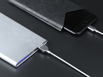 Внешний аккумулятор Rombica NEO AX70L, 7 000 мАч, алюминий, серебристый, чехол , размер 7000 mAh