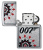 Зажигалка ZIPPO James Bond™ с покрытием Brushed Chrome, латунь/сталь, серебристая, 38x13x57 мм