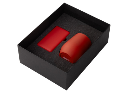 Подарочный набор с термокружкой и повербанком С1, 5000 mAh, красный , размер 5000 mAh