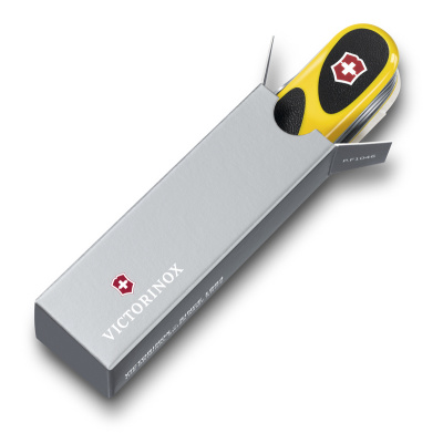 Нож перочинный VICTORINOX EvoGrip 18, 85 мм, 15 функций, жёлтый с чёрными вставками
