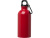Одностенная бутылка для воды с карабином Oregon, изготовленная из нержавеющей стали, сертифицированной по стандарту RCS, объемом 400 мл - Красный , размер 400 мл
