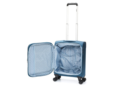 Чемодан TORBER ВИВИ, синий, полиэстер, 39 х 20 х 54 см, 36 л , размер S