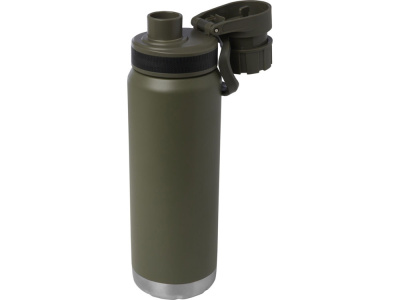 Бутылка для воды с вакуумной изоляцией Fortis/Фортис объемом 700 мл из меди и переработанной нержавеющей стали, сертифицированной по стандарту RCS, зеленый лесной