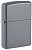 Зажигалка ZIPPO Classic с покрытием Flat Grey, латунь/сталь, серая, глянцевая, 38x13x57 мм