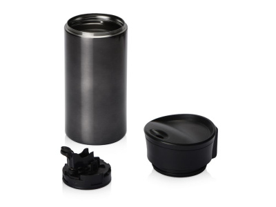 Вакуумная термокружка с кнопкой Upgrade, Waterline, тубус, матовая сталь