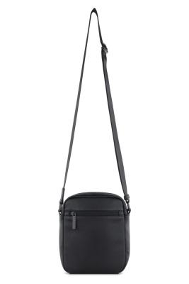 Сумка наплечная мужская BUGATTI РИКО | RICO, черный, полиуретан, 19 x 7 x 21 см