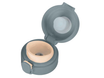 Вакуумная термокружка Waterline c кнопкой Guard, 400 мл, тубус, антрацит