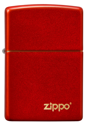 Зажигалка ZIPPO Classic с покрытием Metallic Red, латунь/сталь, красная, матовая, 38x13x57 мм