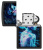 Зажигалка ZIPPO Cyborg Woman с покрытием Black Light, латунь/сталь, черная, матовая 38x13x57 мм