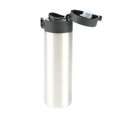 Термокружка Stinger, 0,5 л, сталь/пластик, серебристый, 6,7 x 6,7 x 22,4 см