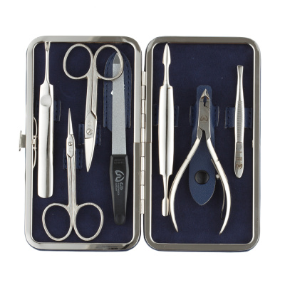 Маникюрный набор GD, 7 пр. Футляр: искусственная кожа, цвет синий