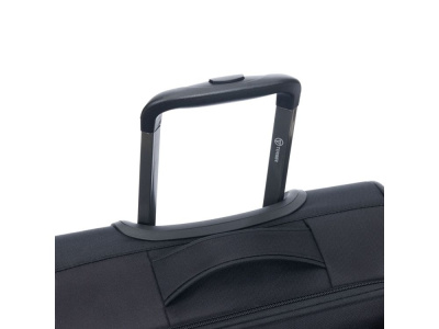 Чемодан TORBER СЕЙД, чёрный, нейлон 600D, 43,5 х 25 х 68 см, 56 л , размер M