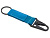 Брелок-ремувка Carabinier из ткани с вставкой из экокожи и карабином, синий