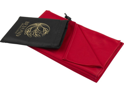 Lucas спортивное полотенце из переработанного полиэстера 70х140 см - Красный , размер L