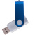 Флешка TWIST COLOR MIX Серебристая с синим 4016.06.01.16ГБ3.0
