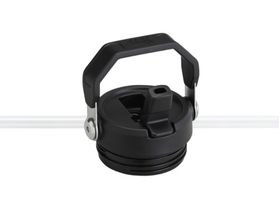 Бутылка для воды объемом 700 мл с откидной трубочкой Stanley IceFlow™ 2.0 - сплошной черный